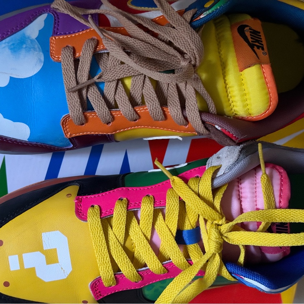 Nike Dunk Super Mario’s Multicolor Artistic Sneakers